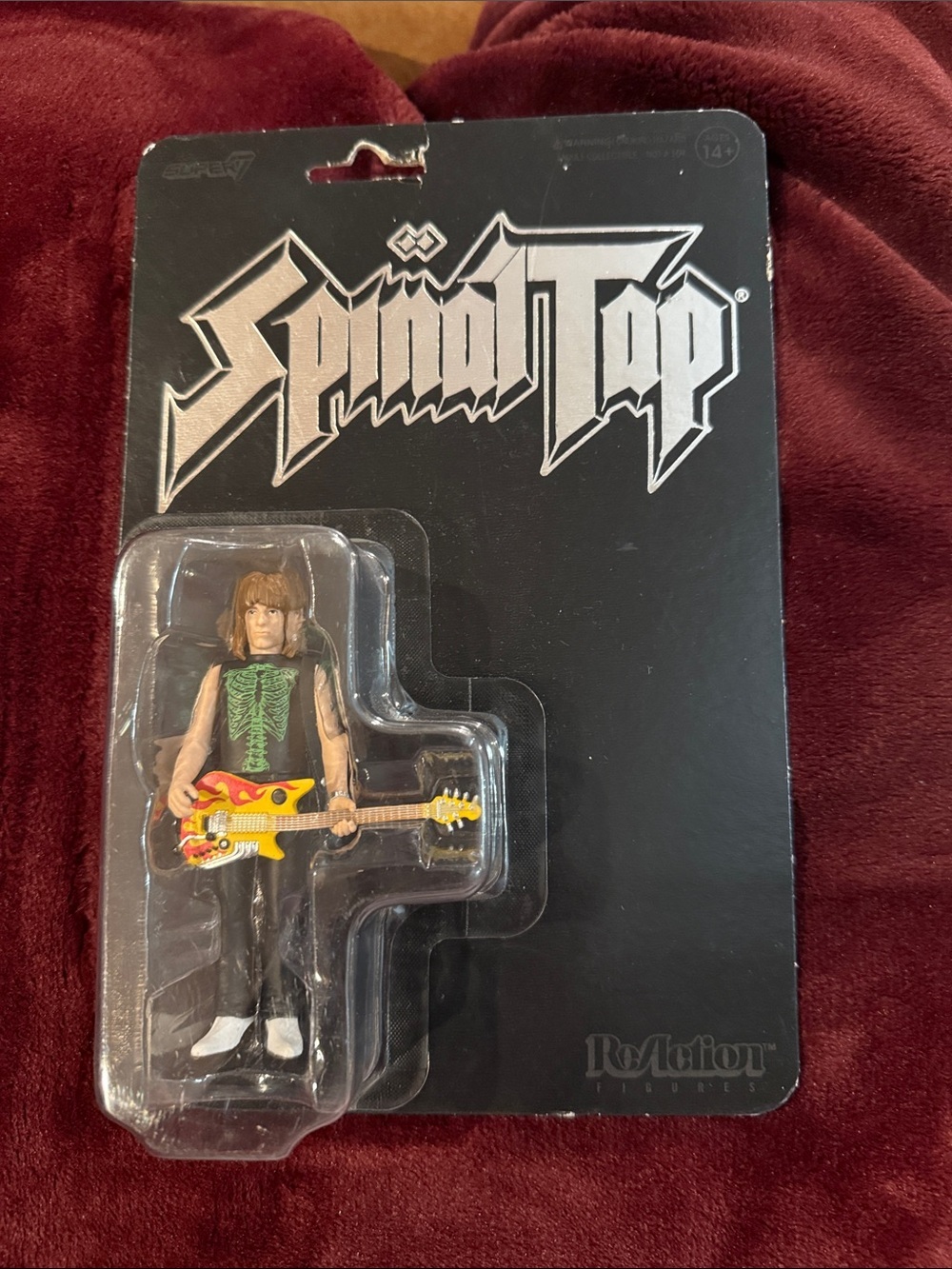 Rock Guitarist Action Figure with Yellow Flame Guitar